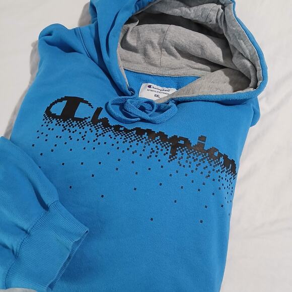 Champion Men's 6X Cotton/Poly Blend Aqua Hoodie Sweatshirt Easy Care - Picture 1 of 10